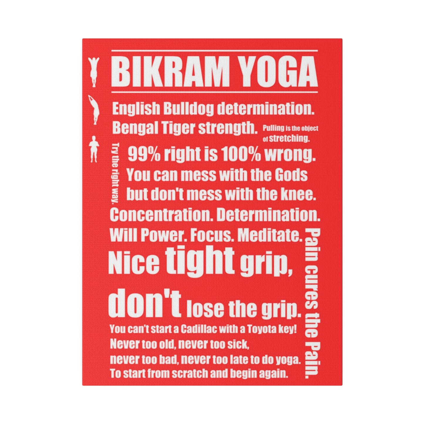 Bikramisms Matte Canvas, Stretched, 0.75"