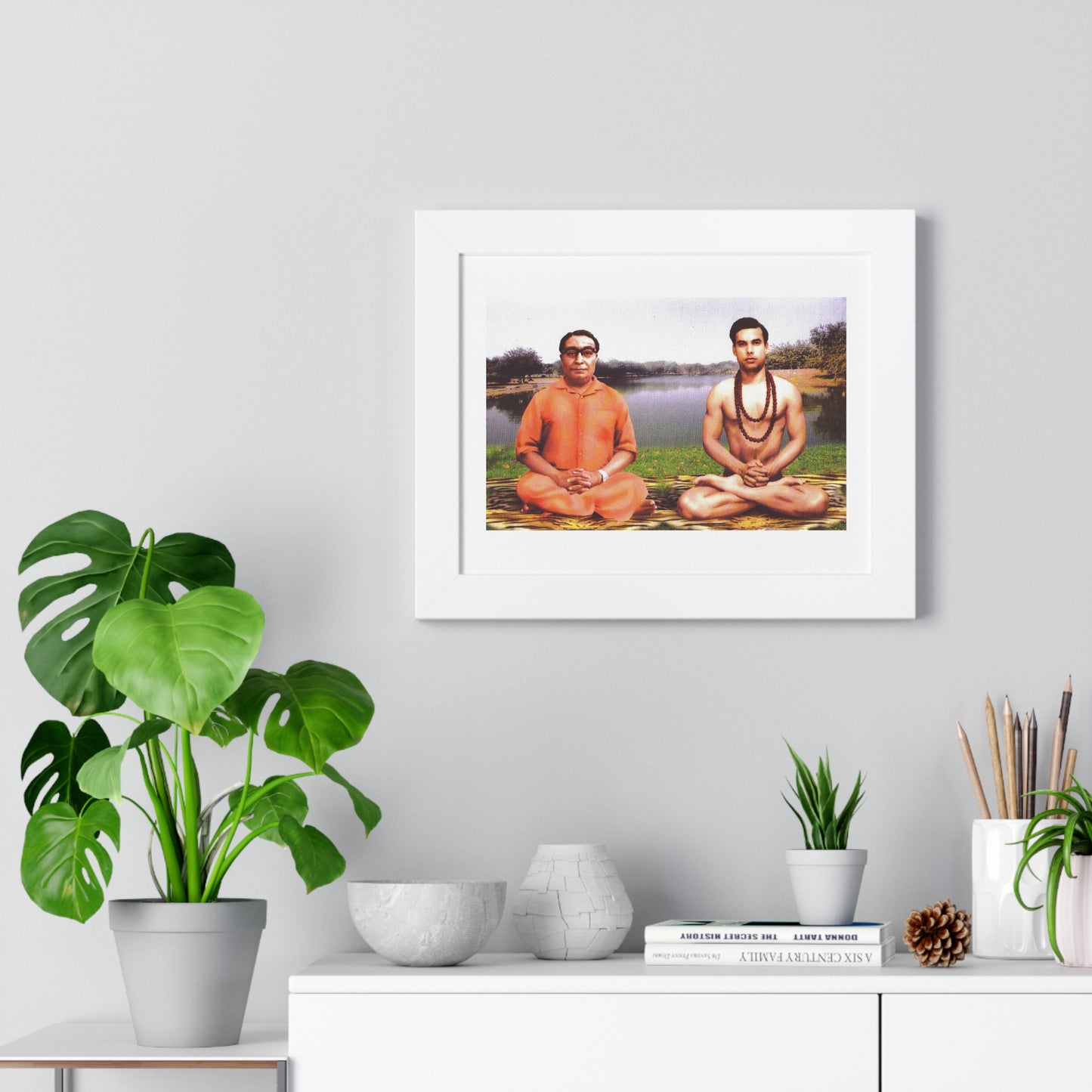 Bishnu & Bikram Framed Horizontal Poster