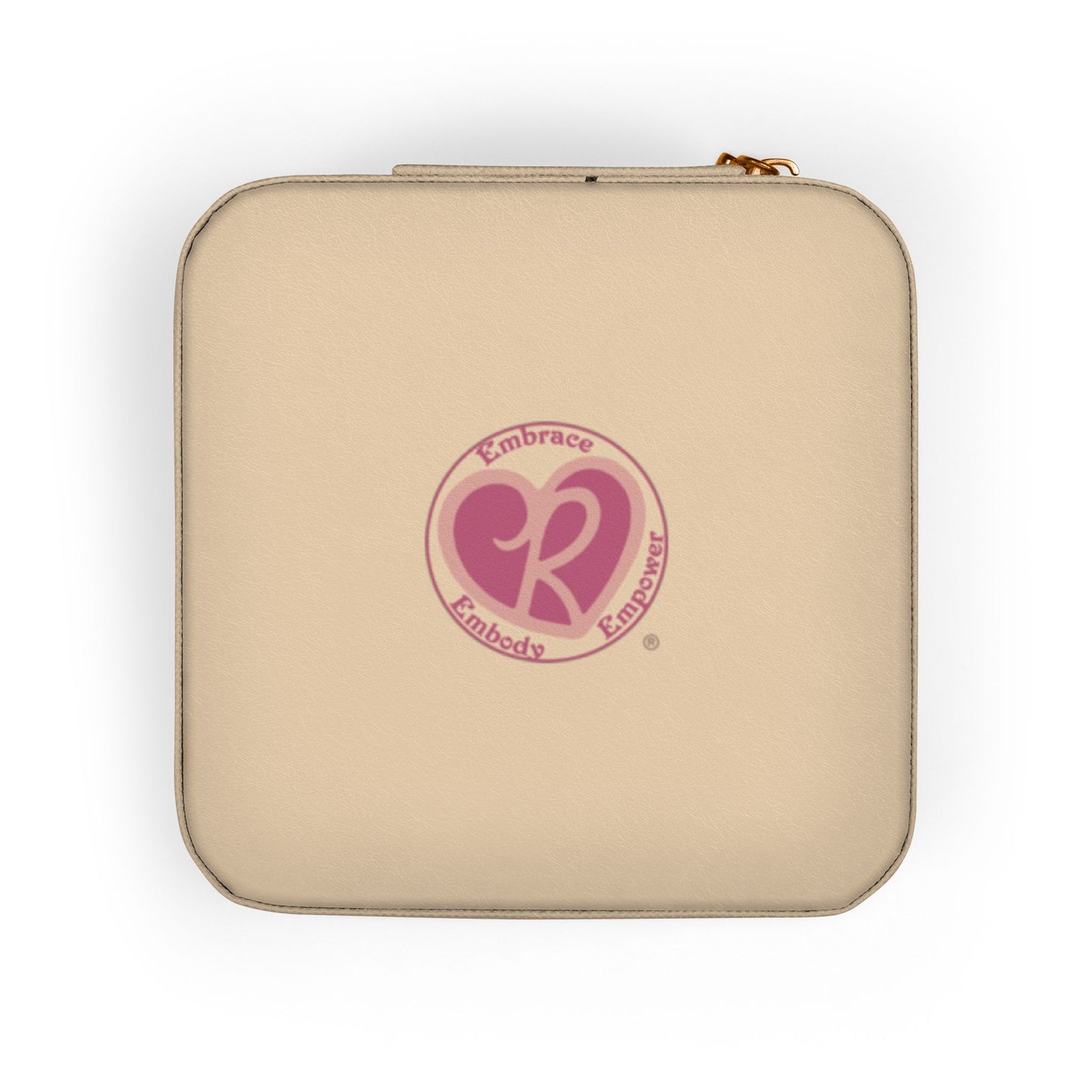 Compact Jewelry Travel Case — Portable Pink Organizer with Ring & Earring Slots