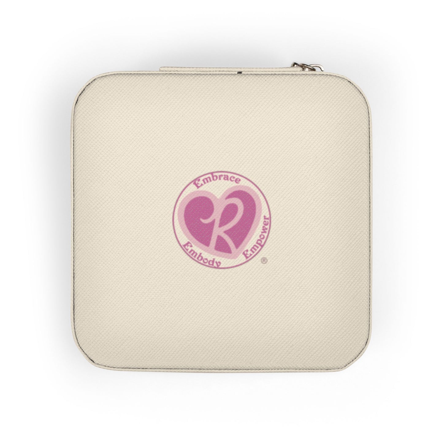 Compact Jewelry Travel Case — Portable Pink Organizer with Ring & Earring Slots